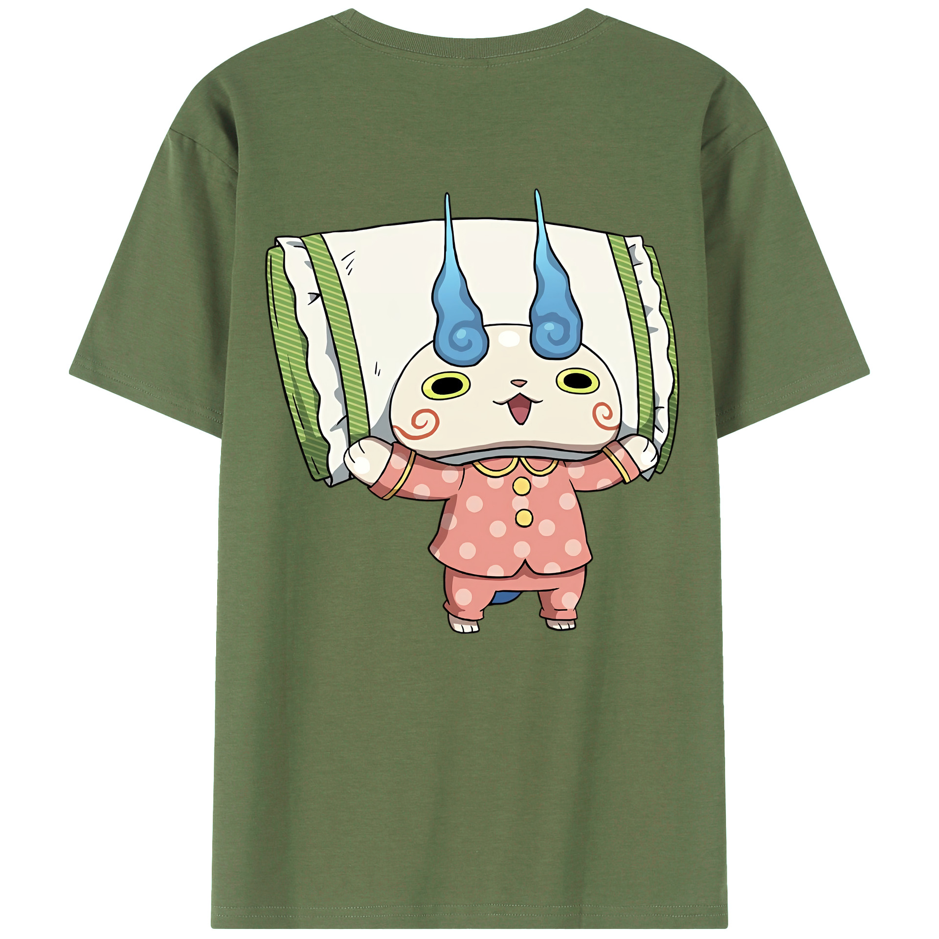 （画像用） 妖怪ウォッチ Yo-kai Watch 綿100％ メンズ半袖Tシャツ（バックプリント） 通気性